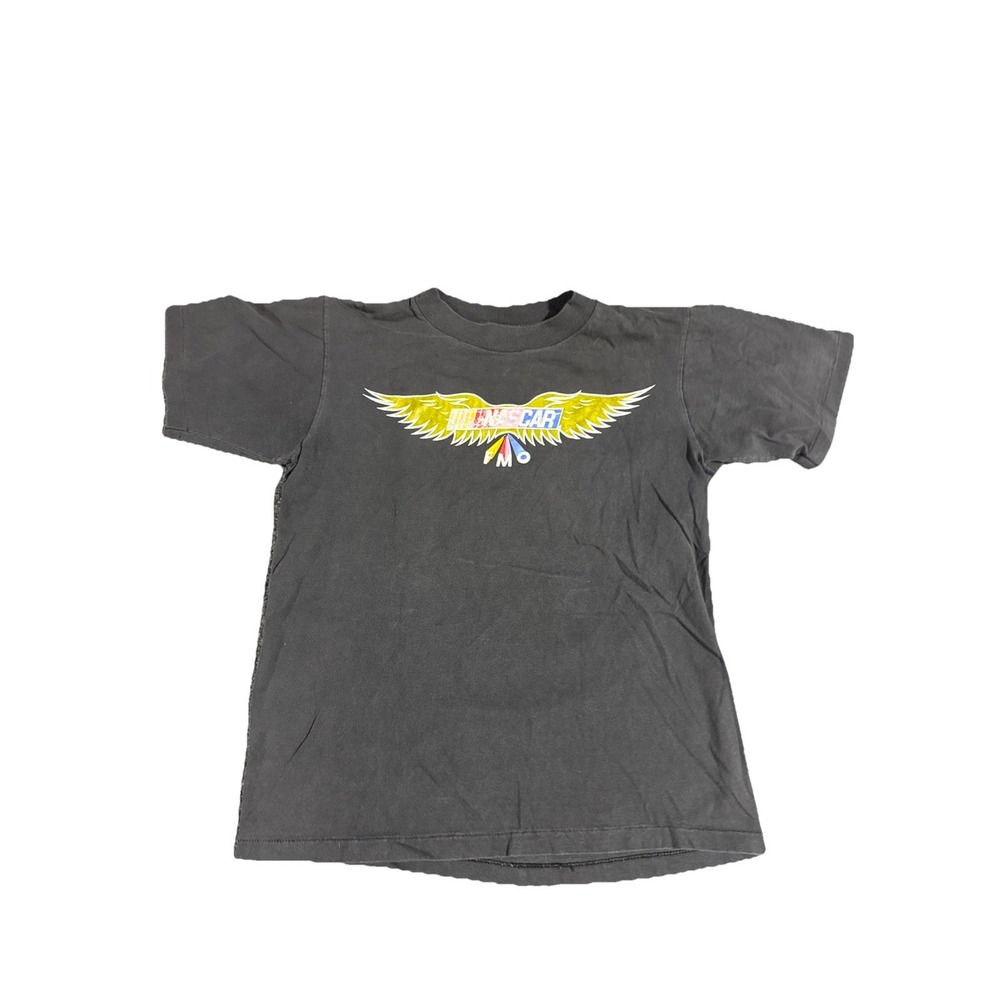 Vintage NASCAR FMO Gold Wings Cropped T Shirt Single Stitch Oneita M